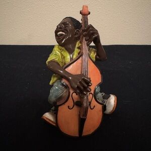 Vintage Jazz Bass Player Figurine – New Orleans Style